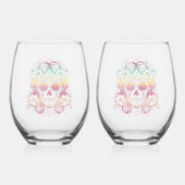 シュガースカルビューティフルラカトリナデイオブザデッド ステムなしワイングラス (裏面)