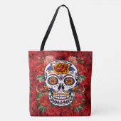 シュガースカルピンクレッドローゼズホリデーズオールオーバープリント トートバッグ (正面)