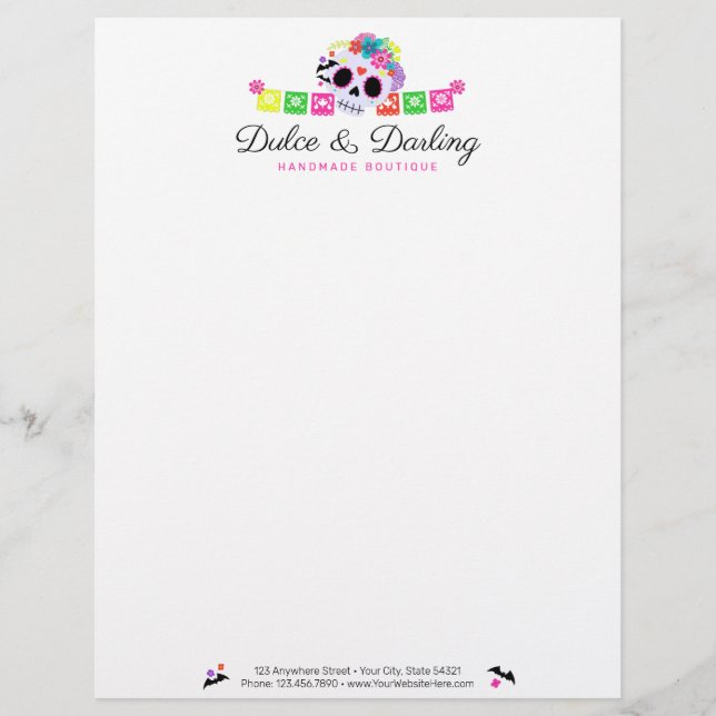 シュガースカルフローラカラベラパペルピカドブティック レターヘッド (正面)
