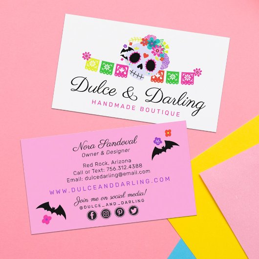 シュガースカルフローラカラベラパペルピカドブティック 名刺