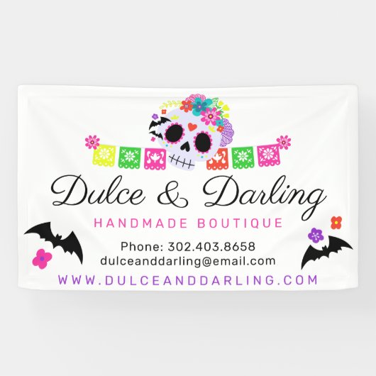 シュガースカルフローラカラベラパペルピカドブティック 横断幕 (横)