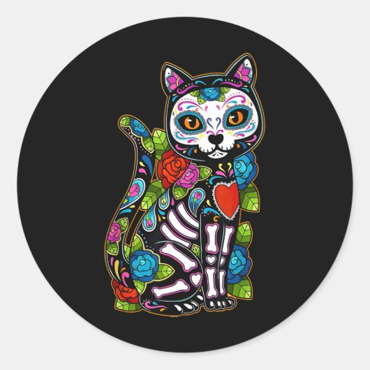 シュガースカルブラックキャットデロスマートスカトリーナデイO ラウンドシール (正面)