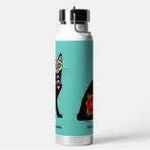 シュガースカルブラックキャット ウォーターボトル (左面)