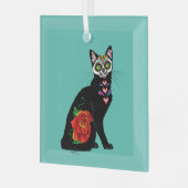 シュガースカルブラックキャット ガラスオーナメント (正面左)