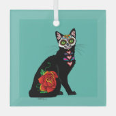 シュガースカルブラックキャット ガラスオーナメント (正面)