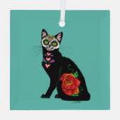 シュガースカルブラックキャット ガラスオーナメント (裏面)