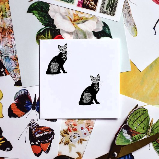 シュガースカルブラックキャット ラバースタンプ