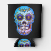 シュガースカルブルーフローラクーラーボックス 缶クーラー (正面)