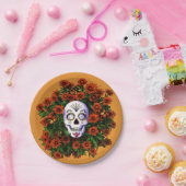 シュガースカルマリゴルドディアデロスミュートスハロウィーン ペーパープレート (パーティー)