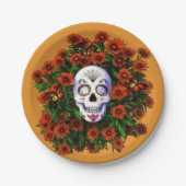 シュガースカルマリゴルドディアデロスミュートスハロウィーン ペーパープレート (正面)