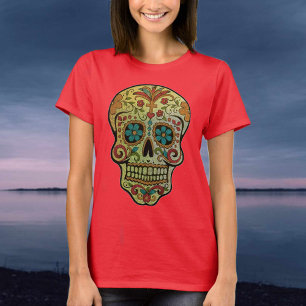 シュガースカルメキシコアートスタイル Tシャツ