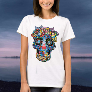 シュガースカルメキシコアートスタイル Tシャツ