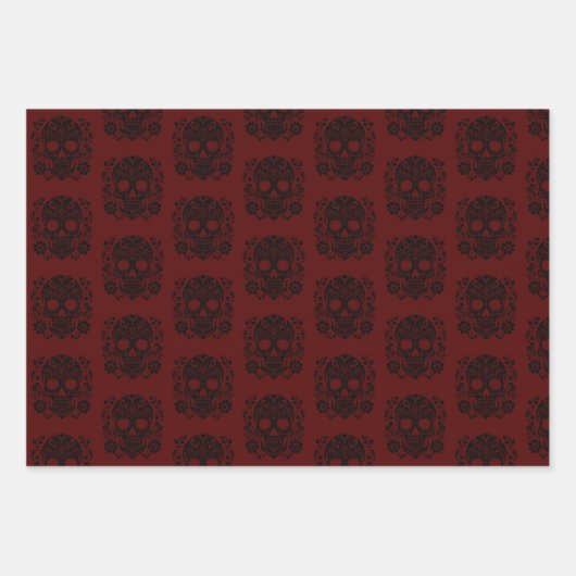 シュガースカルラッピング紙ディアデロスムエルトス ラッピングペーパーシート (正面3)