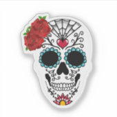 シュガースカルレッドローズ シール (正面)