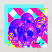 シュガースカル原宿ゴシック誕生日 招待状 (正面/裏面)