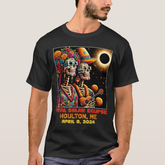シュガースカル完全日食 ホールトン メイン州 Tシャツ (正面)