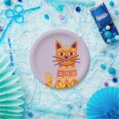 シュガースカル猫 デッドオブザデイ ペーパープレート (パーティー)