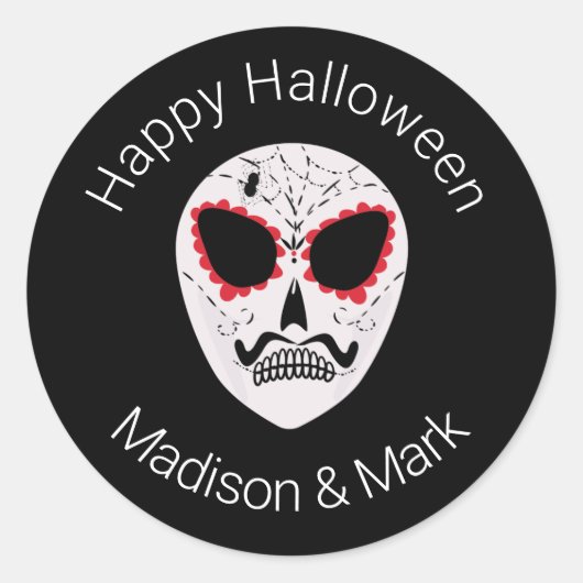 シュガースカル ハロウィン パーティーグッズ ラウンドシール (正面)