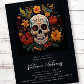 シュガースカル フラワー ゴシック ブライダルシャワー 招待状