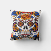 シュガースカル ホリデーパターン スクエア クッション (正面)