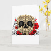 シュガースカル- Tattooデザイン カード (黄色い花)