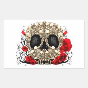 シュガースカル- Tattooデザイン 長方形シール