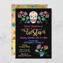 シュガースカルMexican Fiesta Bridal Shower Invitation
