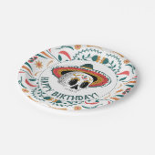 シュガースカルwithソンブレロ誕生日 ペーパープレート (アングル)