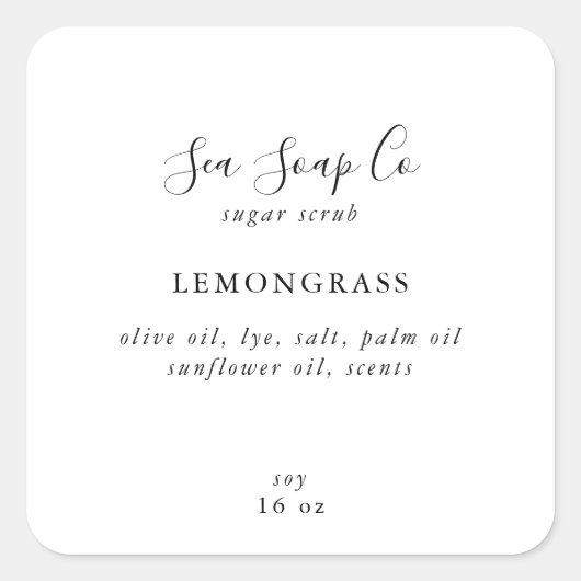 シュガースクラブステッカー スクエアシール (正面)