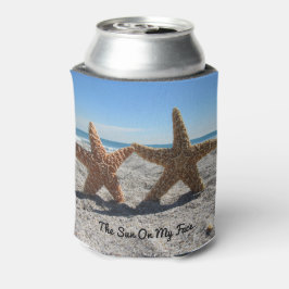 シュガースターフィッシュのビーチパーソナライズされた- 缶クーラー