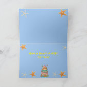 シュガースターフィッシュビーチ – 折り畳まれた誕生日カード シーズンカード (内部)