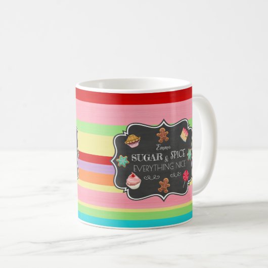 シュガースパイスオールナイスヴィンテージキャンディーショップ コーヒーマグカップ (正面右)