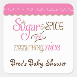 シュガースパイス&オールナイスパーティーフェイスステッカー スクエアシール