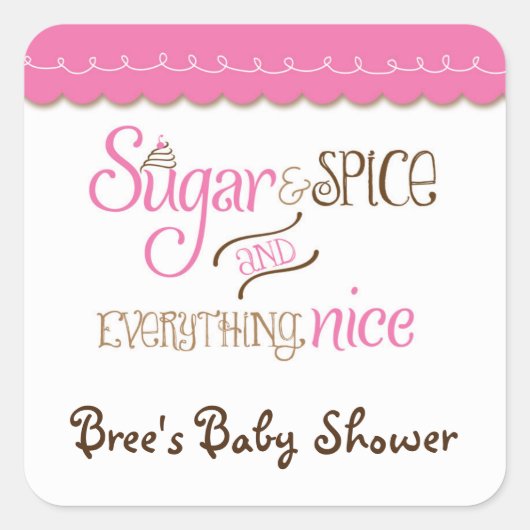 シュガースパイス&オールナイスパーティーフェイスステッカー スクエアシール (正面)