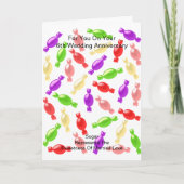 シュガーパーソナライズされたキャンディ結婚6周年 カード (正面)