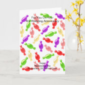 シュガーパーソナライズされたキャンディ結婚6周年 カード (黄色い花)