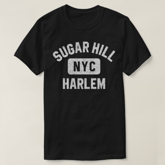 シュガーヒルハーレムNYCジムスタイル動揺してホワイトP Tシャツ (デザイン正面)