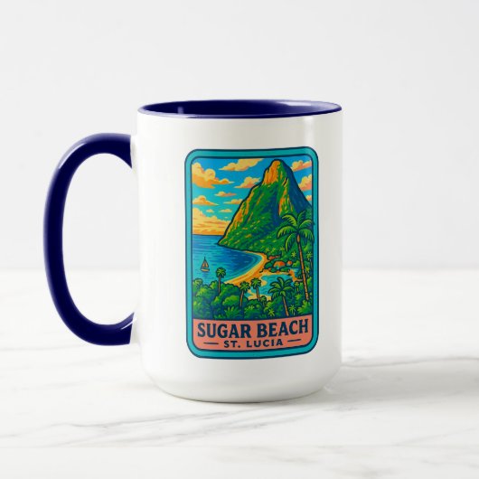 シュガービーチセントルシアコーヒーマグ マグカップ (左)