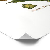 シュガービートヴィンテージボタニカルイラストレーション ポスター (角)