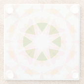 シュガーピンク春グリーンスタードーパミンデコールアート ガラスコースター (裏面)