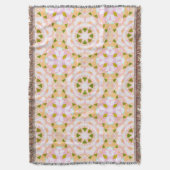 シュガーピンク春グリーンスタードーパミンデコールアート スローブランケット (正面縦)