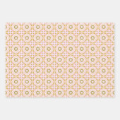 シュガーピンク春グリーンスターベビーガールズ誕生日 ラッピングペーパーシート (正面2)