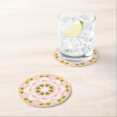 シュガーピンク スプリング グリーン スター ドーパミン デコ アート ラウンドペーパーコースター (インサイチュ)