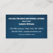 シュガーフォークネイビーブルーケータリングレストラン 名刺 (裏面)