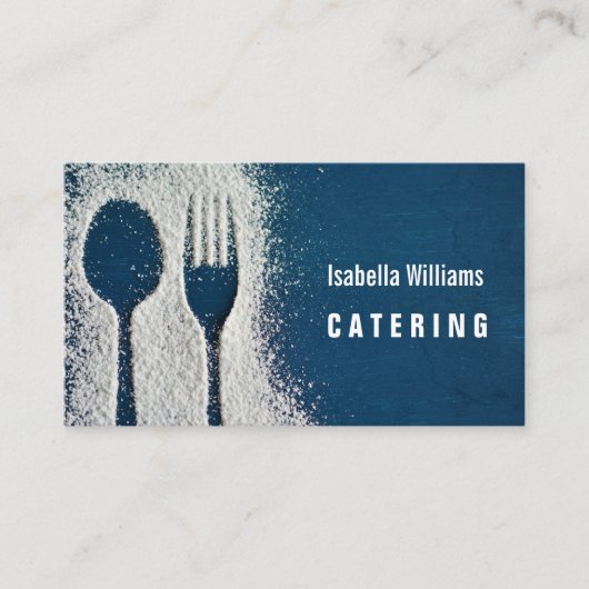 シュガーフォークネービーブルーケータリングレストラン 名刺 (正面)