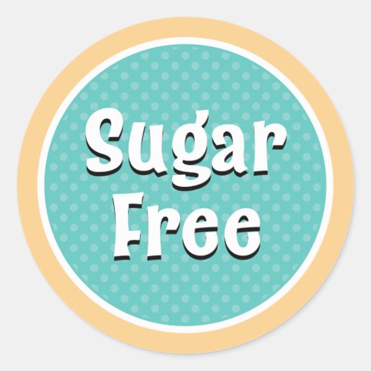 シュガーフリーステッカー ラウンドシール (正面)