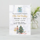 シュガープラムカスタム誕生日招待状 招待状 (スタンド正面)