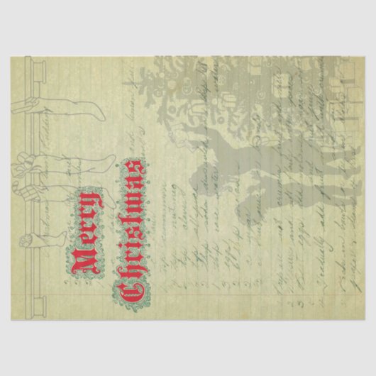 シュガープラムクリスマスデクページ紙 薄葉紙 (正面)