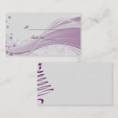 シュガープラムツリースノーフレーク結婚の座席表 プレイスカード (正面/裏面)