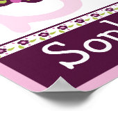 シュガープラムバタフライレター&ネームウォールアートポスター ポスター (角)